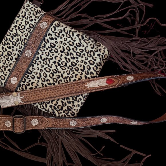 Myra Bags Fringed Leather Crossbody - Picture 2 of 4